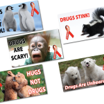 Red-Ribbon-Week-Animal-Stickers